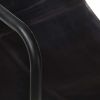 Relaxing Armchair Black Real Leather - Black