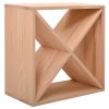 24 Bottle Modular Wine Rack, Stackable Wine Storage Cube for Bar Cellar Kitchen Dining Room, Burlywood - Burlywood
