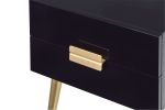 Denvor Night Table in Black & Gold XH - 84495