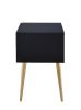 Denvor Night Table in Black & Gold XH - 84495