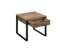 Aflo End Table; Weathered Oak & Black Finish - 82472