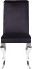 Fabiola Side Chair (Set-2) in Fabric & Stainless Steel - 62072