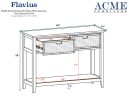 Flavius Console Table in White - 90262