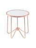 Alivia End Table in Rose Gold & Frosted Glass - 81837