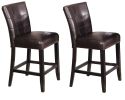 Danville Counter Height Chair (Set-2) in Espresso PU & Walnut - 07055