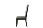 House Beatrice Side Chair; Two Tone Beige Fabric & Charcoal Finish - 68812