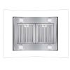 36 inch Stainless Steel Island Mount Range Hood 900CFM Tempered Glass w/LED Lights - Silver - Touch Control