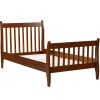 Platform Bed Frame Mattress Foundation with Wood Slat Support, Twin - Walnut