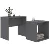 Coffee Table Set Gray 18.9"x11.8"x17.7" Engineered Wood - Grey