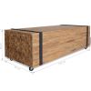 Coffee Table 43.3"x17.7"x15" Solid Teak Wood - White