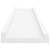 Picture Frame Ledge Shelves 2 pcs White 15.7"x3.5"x1.2" MDF - White