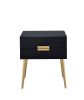 Denvor Night Table in Black & Gold XH - 84495