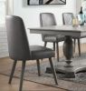 Waylon Side Chair (Set-2); Gray PU & Gray Oak (2Pc/1Ctn) YJ - 72202