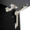 180 Wall Mounted Floating 80" TV Stand with 20 Color LEDs; black+grey - as picture