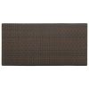 Bar Table with Storage Rack Brown 47.2"x23.6"x43.3" Poly Rattan - Brown