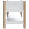 TV Cabinet White 32.3"x15"x17.7" Engineered Wood - White