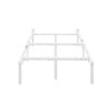 Adjustable Metal Platform Bed Frame, Black, Twin - King - White