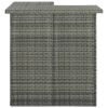 Corner Bar Table Gray 39.4"x19.7"x41.3" Poly Rattan - Grey