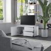 TV Cabinet White 31.5"x13.4"x14.2" Engineered Wood - White