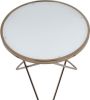Valora End Table in Champagne & Frosted Glass - 81827
