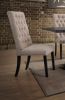 Morland Side Chair (Set-2) in Tan Linen & Vintage Black - 74647