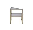 Treva End Table in Antique Gold & Smoky Glass - 81030
