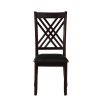 Katrien Side Chair (Set-2) in Black PU & Espresso - 71857