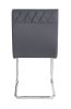 Ansonia Side Chair (Set-2); Gray PU & Chrome - 77832