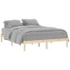 Bed Frame 59.8"x79.9" Solid Wood Pine Queen - Brown
