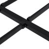 195.5*142.2*45.7cm Bed Height 18" Simple Basic Iron Bed Frame Iron Bed Black - as picture