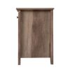 Set of 2 Farmhouse Nightstand, Wood Bedside Table with Drawer and Open Compartment, Light Brown XH - Light Brown