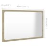 Bathroom Mirror Sonoma Oak 23.6"x0.6"x14.6" Engineered Wood - Brown