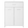 Bathroom Cabinet White 23.6"x13"x31.5" Engineered Wood - White