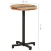 Bistro Table Round Ã˜19.7"x29.5" Solid Reclaimed Wood - Brown
