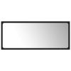 Bathroom Mirror Black 35.4"x0.6"x14.6" Engineered Wood - Black