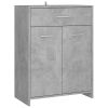 Bathroom Cabinet Concrete Gray 23.6"x13"x31.5" Engineered Wood - Grey