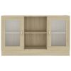 Vitrine Cabinet Sonoma Oak 47.2"x12"x27.6" Engineered Wood - Brown