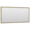 Bathroom Mirror Sonoma Oak 31.5"x0.6"x14.6" Engineered Wood - Brown