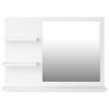 Bathroom Mirror White 23.6"x4.1"x17.7" Engineered Wood - White