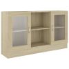 Vitrine Cabinet Sonoma Oak 47.2"x12"x27.6" Engineered Wood - Brown