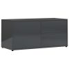 TV Cabinet High Gloss Gray 31.5"x13.4"x14.2" Engineered Wood - Grey