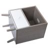 Set of 2 Mid Century Bedside Table, Nightstand with Drawer and Shelf Storage, Side Accent Table for Living Room Bedroom - gray