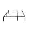 Adjustable Metal Platform Bed Frame, Black, Twin - King - Black
