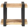 Bedside Cabinet 19.7"x15.7"x15.7" Rough Mango Wood - Brown