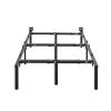 Adjustable Metal Platform Bed Frame, Black, Twin - King - Black