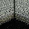 Corner Bar Table Gray 39.4"x19.7"x41.3" Poly Rattan - Grey