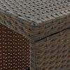 Bar Table with Storage Rack Brown 47.2"x23.6"x43.3" Poly Rattan - Brown