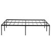 195.5*142.2*45.7cm Bed Height 18" Simple Basic Iron Bed Frame Iron Bed Black - as picture