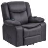 Orisfur. Power Lift Chair for Elderly with Adjustable Massage Function; Recliner Chair with Heating System for Living Room YJ - WF197819AAE
