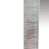 Wood Encased Wall Mirror with Striped Motif Edges and Shimmering Leaf; Gray - as Pic